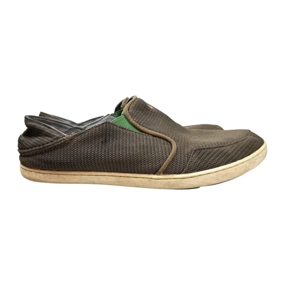 OluKai Nohea Mesh Slip On Shoes Mens Size 9 Brown Breathable Casual Loafers